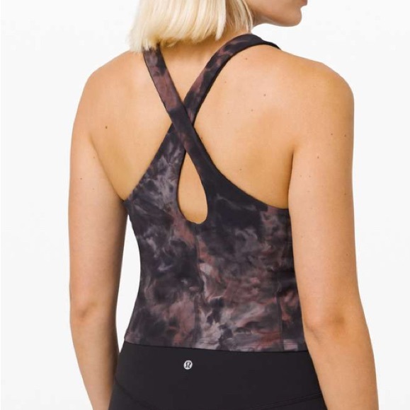 Lululemon Key to Balance Tank Diamond Dye Graphite Grey Pink Pastel size 2 - Picture 3 of 9